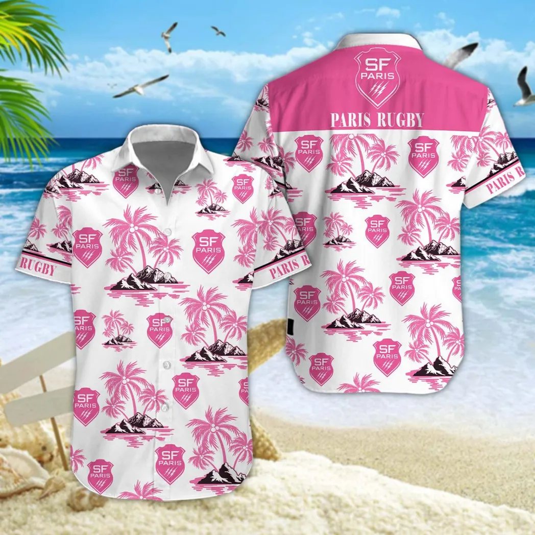 Stade Francais Hawaiian Shirt Style Classic Oversized Hawaiian, Unisex Hawaiian Shirt Trending Summer