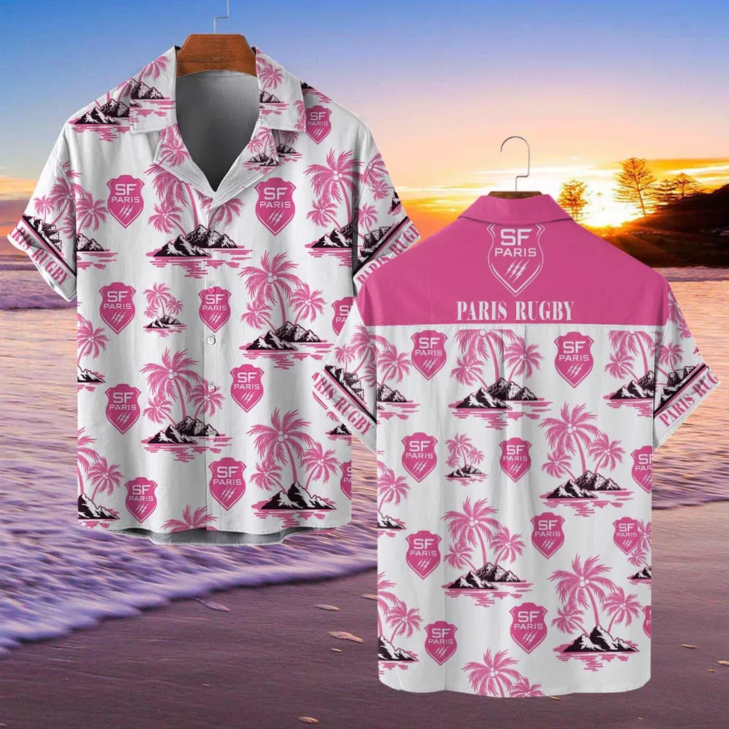 Stade Francais Hawaiian Shirt Style Classic Oversized Hawaiian, Unisex Hawaiian Shirt