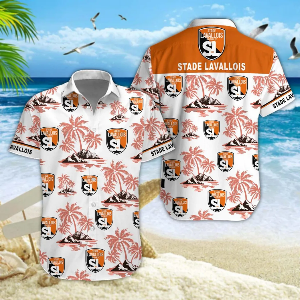 Stade Lavallois Hawaiian Shirt Style Classic Oversized Hawaiian, Unisex Hawaiian Shirt Trending Summer