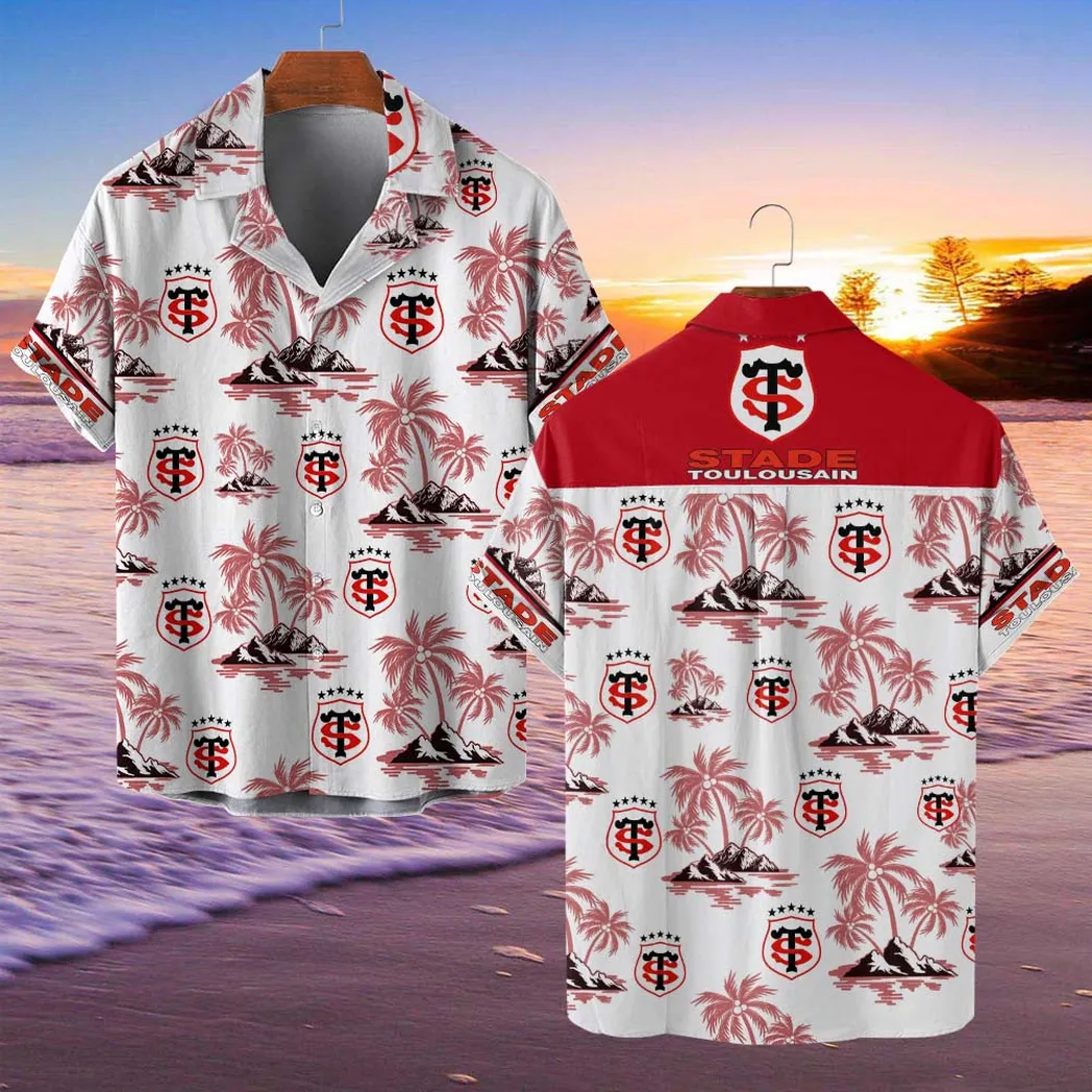 Stade Toulousain Hawaiian Shirt Style Classic Oversized Hawaiian, Unisex Hawaiian Shirt