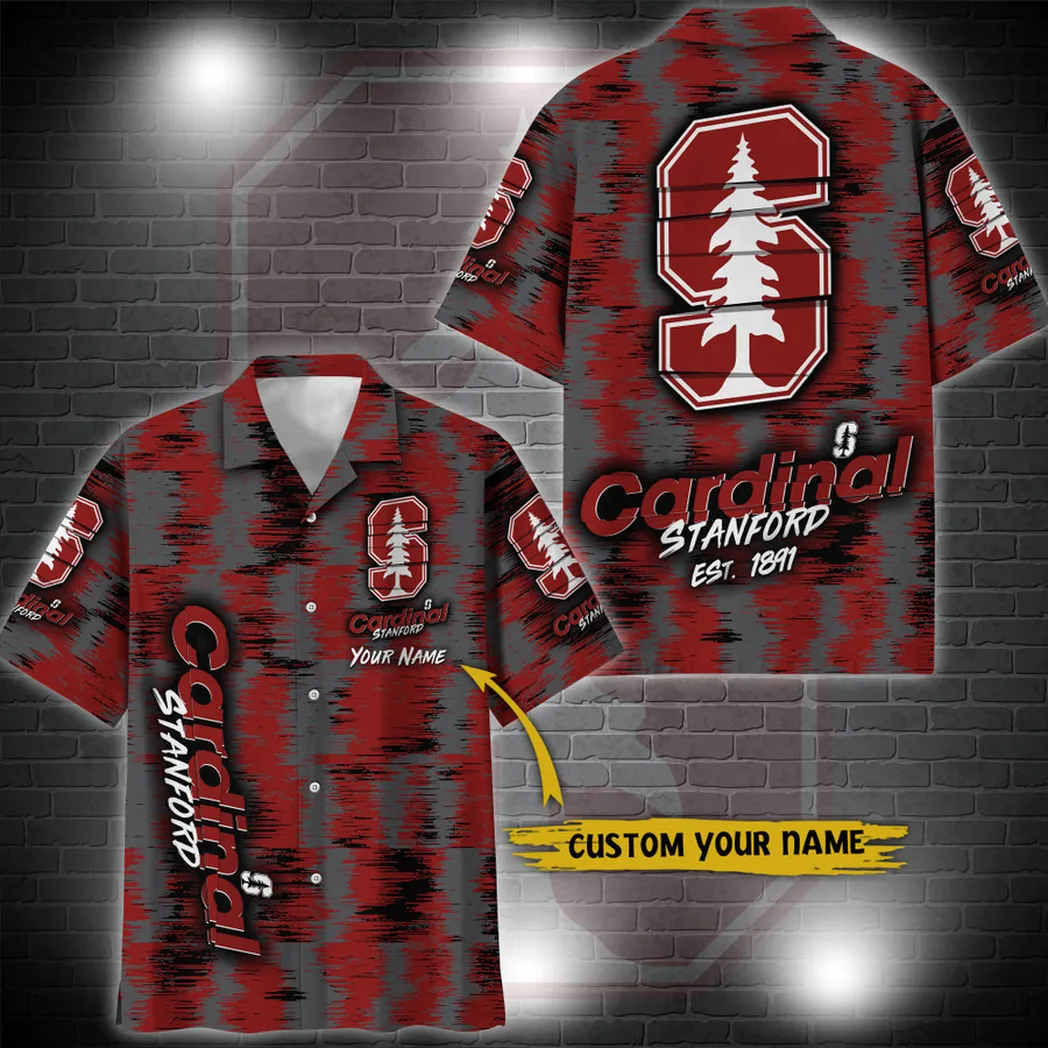 Stanford Cardinal Aloha Hawaiian Shirt Custom Your Name, Sport 3D Shirt, Gift For Fan VPHWA2451152043