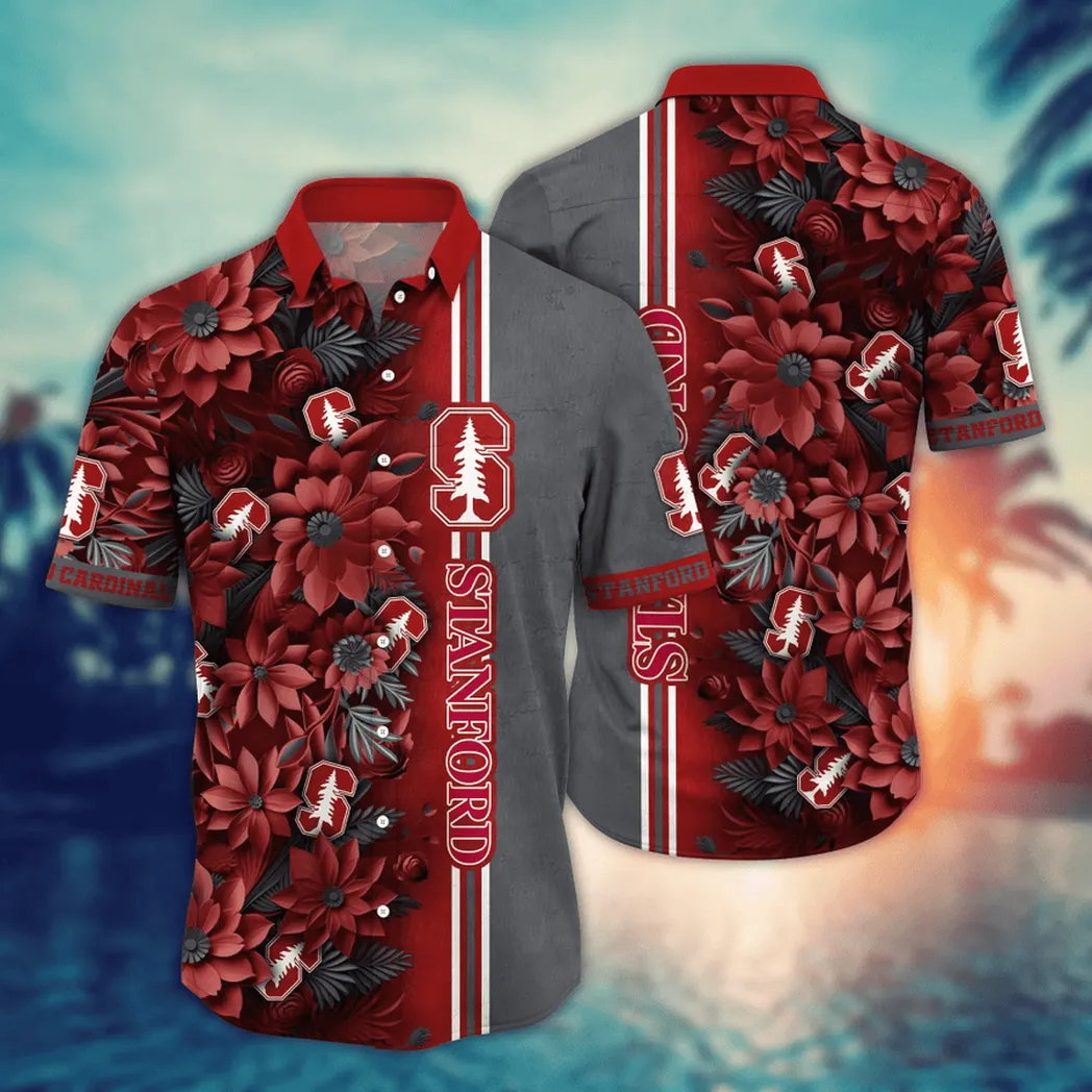 Stanford Cardinal NCAA Flower Aloha Hawaiian Shirt, Custom Summer Football Shirts VPHWA2451153252