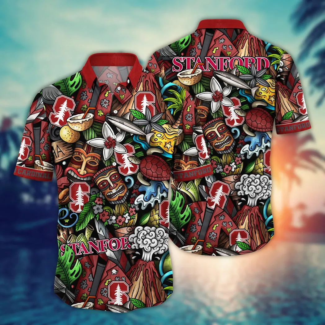 Stanford Cardinal NCAA Flower Aloha Hawaiian Shirt, Custom Summer Football Shirts VPHWA2451154326