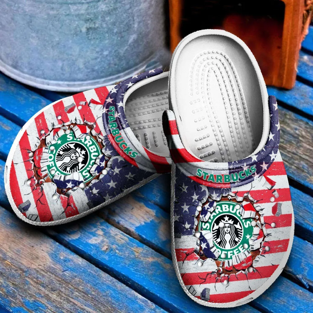 Star Buck American Flag Rubber Crocs Clog