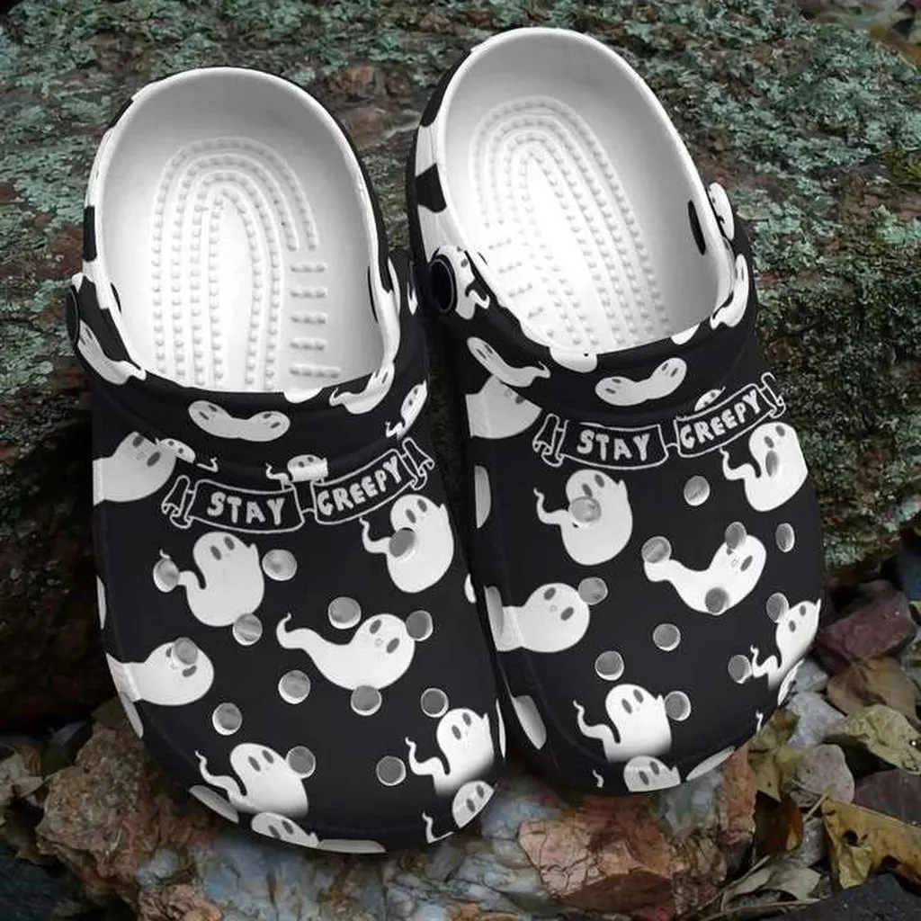 Stay Creepy Haloween Crocs Crocband Clogs