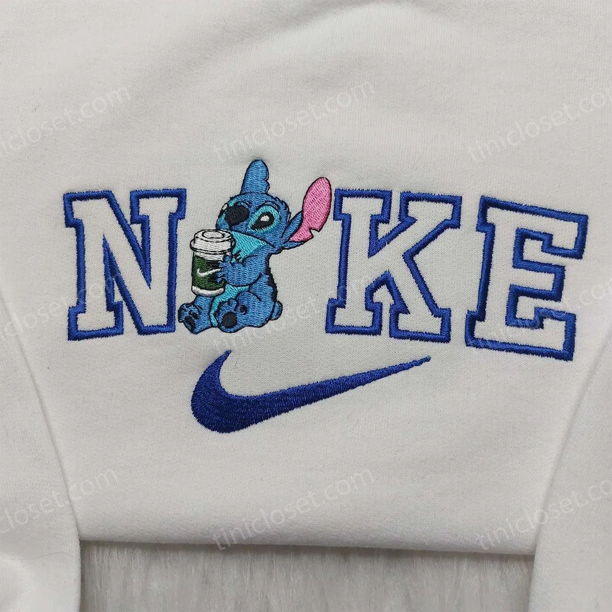 Stitch Nike Embroidered Shirt, Nike Inspired Embroidered Shirt, Disney Family Shirts