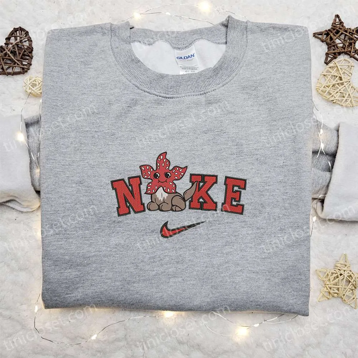 Stranger Things x Nike Embroidered Sweatshirt, Walt Disney Characters Embroidered Shirt, Best Halloween Gift Ideas