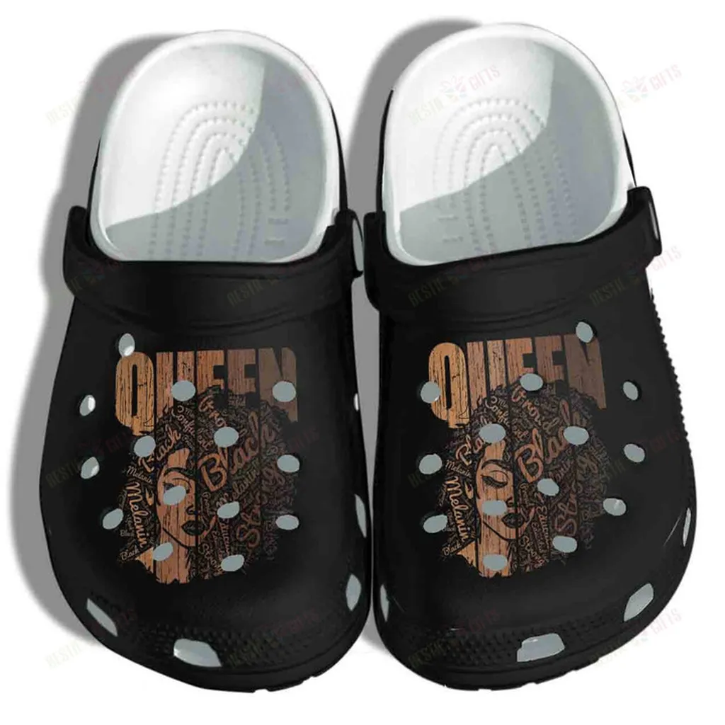 Strong Queen Black Brown Queen Crocs Classic Clogs