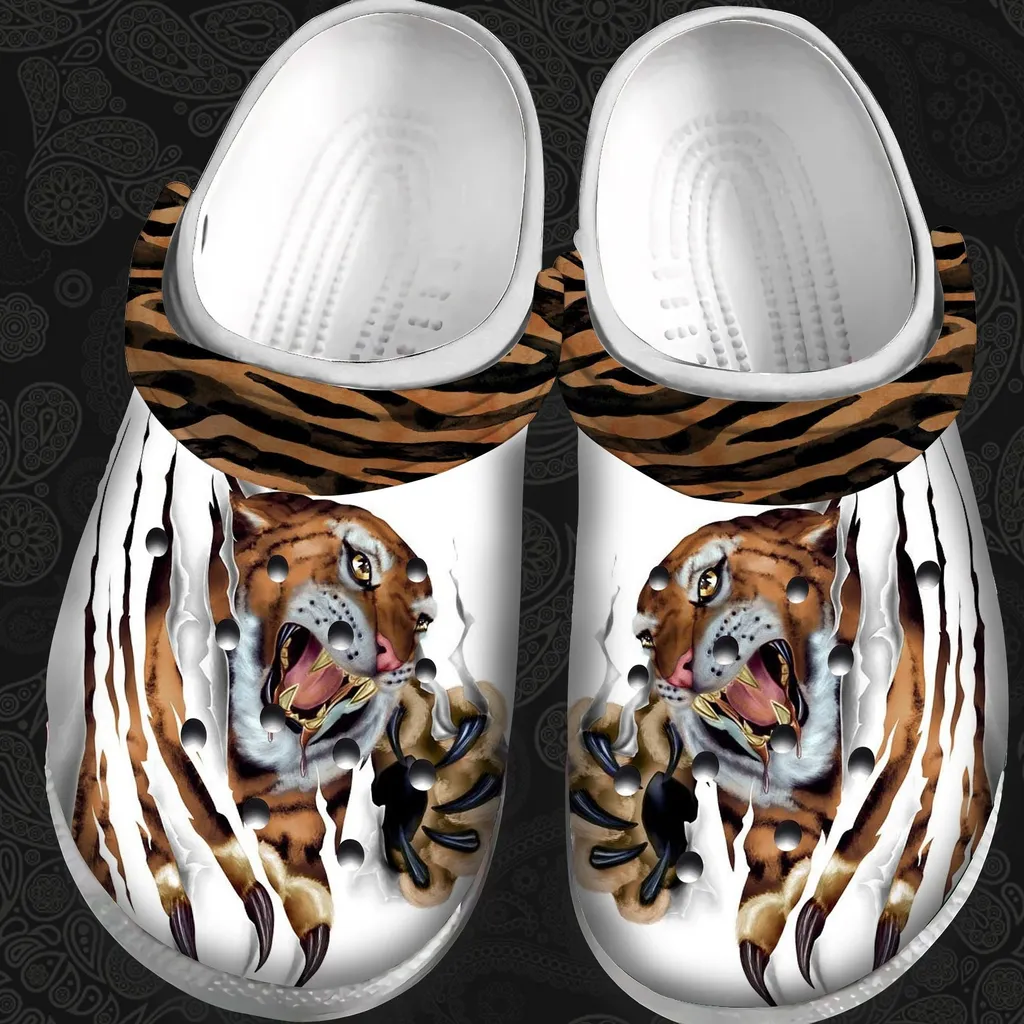 Strong Tiger 3D Crocs