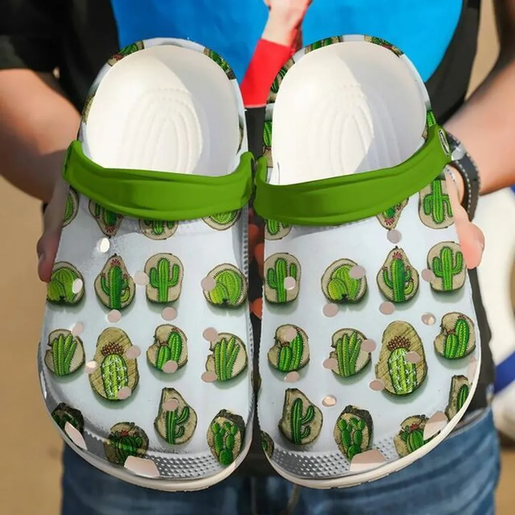 Succulent Fancy Icon 102 Gift For Lover Rubber Crocs Clog