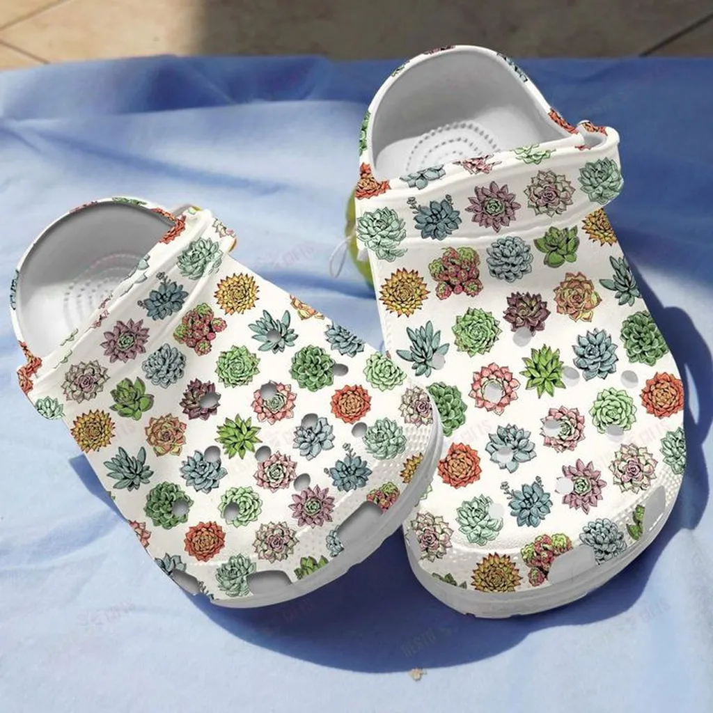 Succulent Plant Crocs Classic Clogs