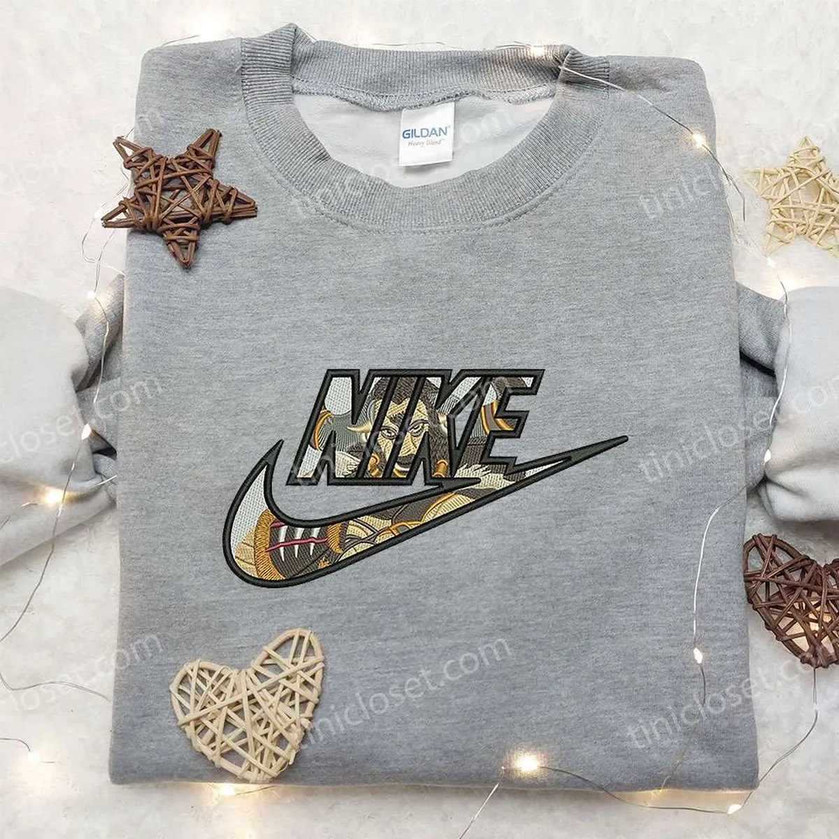 Sun Wukong x Nike Embroidered Sweatshirt, Money King Embroidered Shirt, Nike Inspired Embroidered Shirt