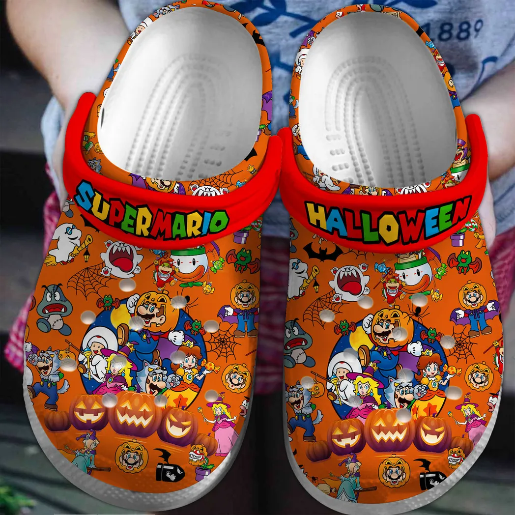 Super Mario Game Crocs Clogs