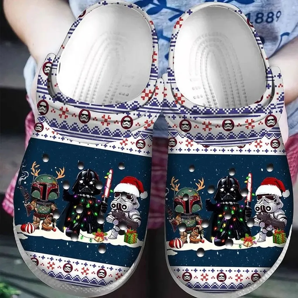 Sw Movie Characters Ugly Pattern Christmas Crocs Crocband Clog