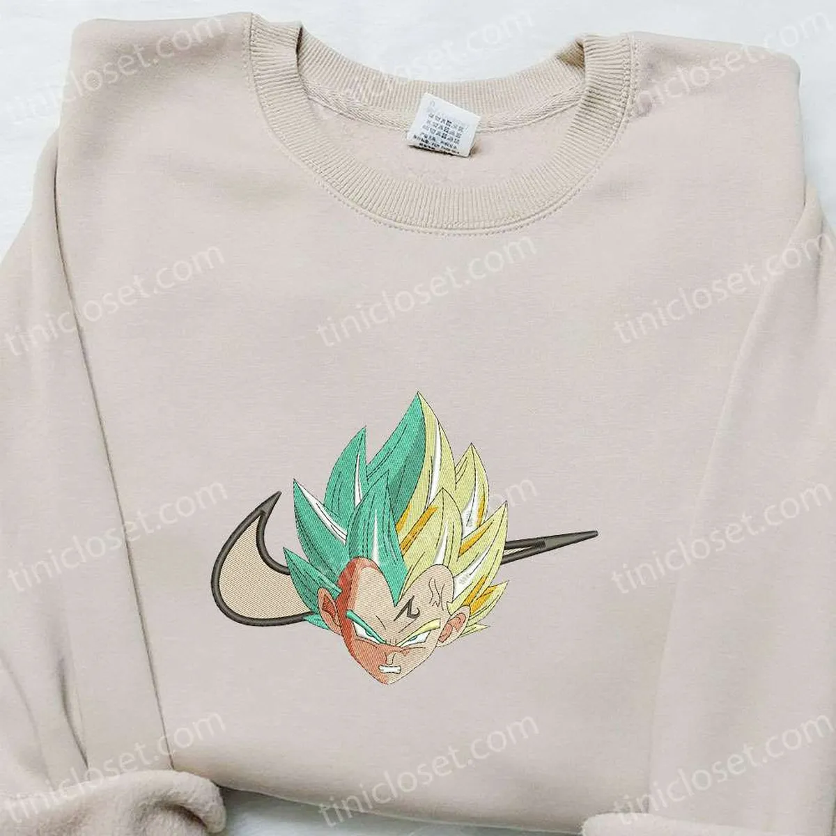 Swoosh Anime x Vegeta Embroidered Hoodie, Cool Anime Clothing, Best Gift Ideas for Family