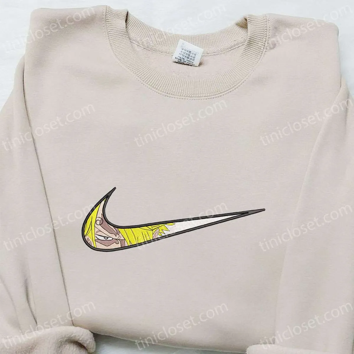 Swoosh Anime x Vinsmoke Sanji Embroidered Hoodie, Cool Anime Clothing, Best Gift Ideas for Family