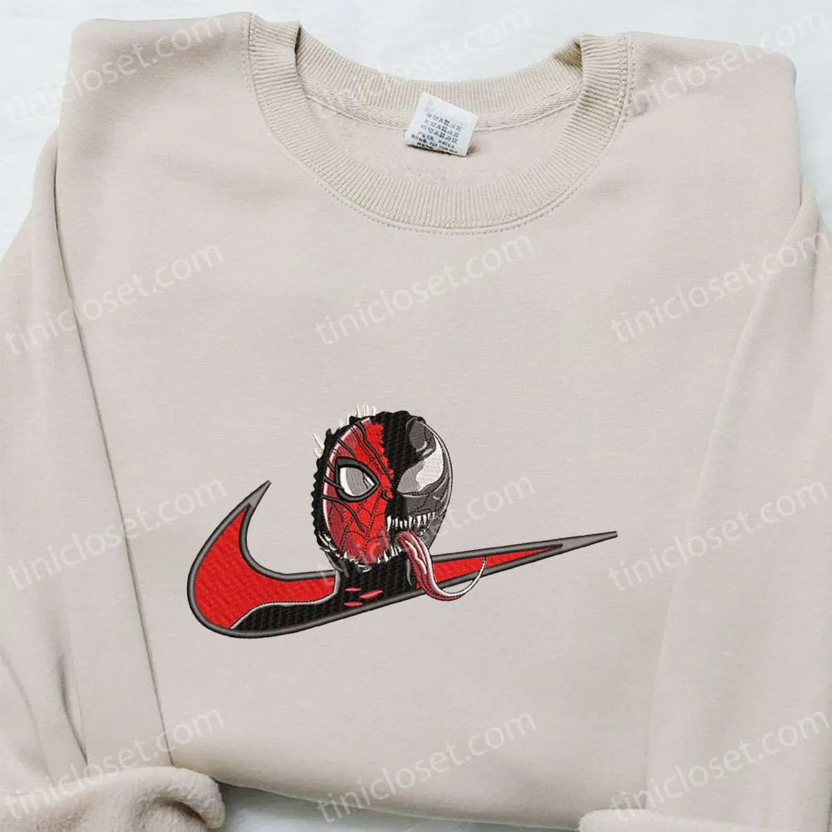 Swoosh Movie x Venom Spider-Man Embroidered Hoodie, Marvel Comics Embroidered Hoodie, Best Gift Ideas for Family