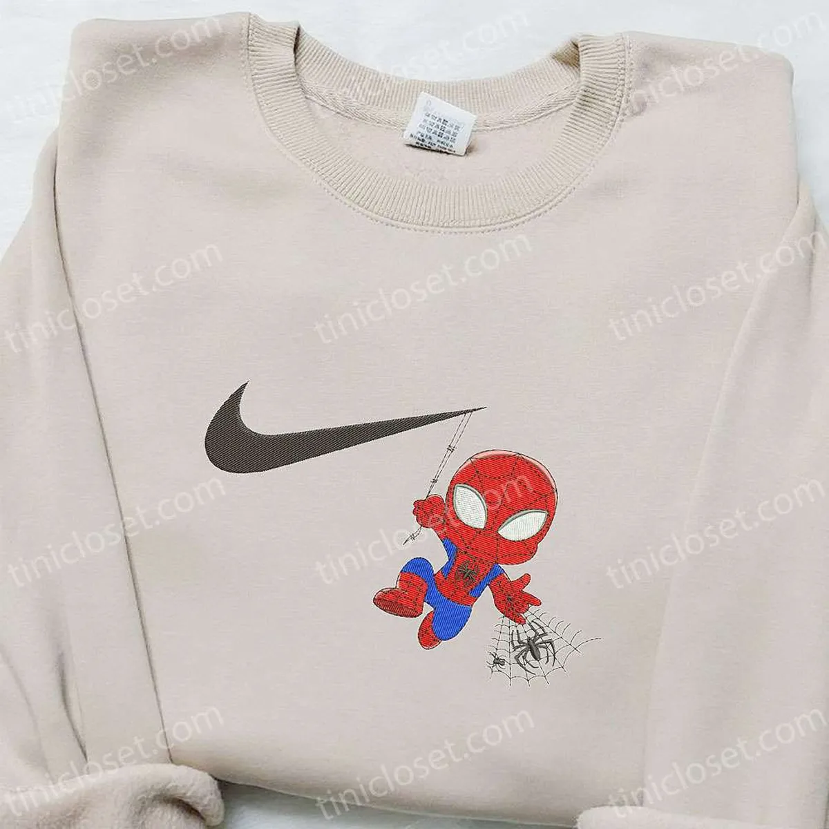 Swoosh x Chibi Spider-Man Movie Embroidered Hoodie, Marvel Cinematic Universe, Best Gift Ideas for Family