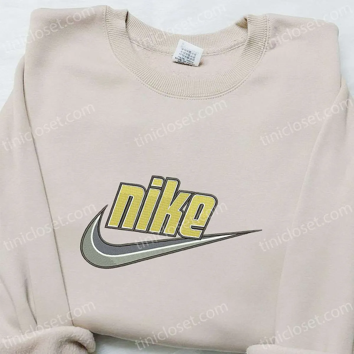 Swoosh x Nike Embroidered Shirt, Nike Inspired Embroidered Hoodie, Custom Nike Embroidered T-shirt