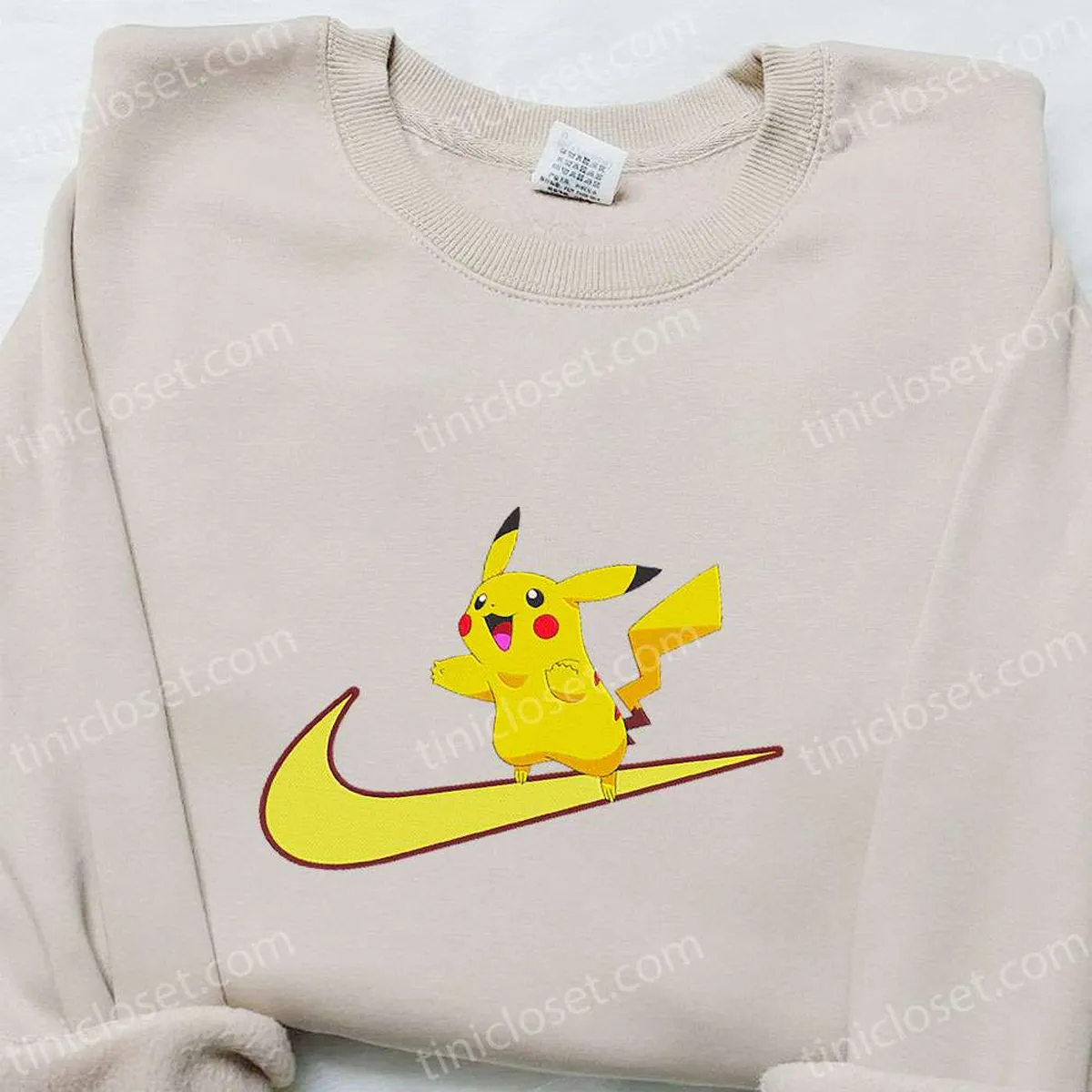 Swoosh x Pikachu Anime Embroidered Hoodie, Cool Anime Clothing, Best Gift Ideas for Family