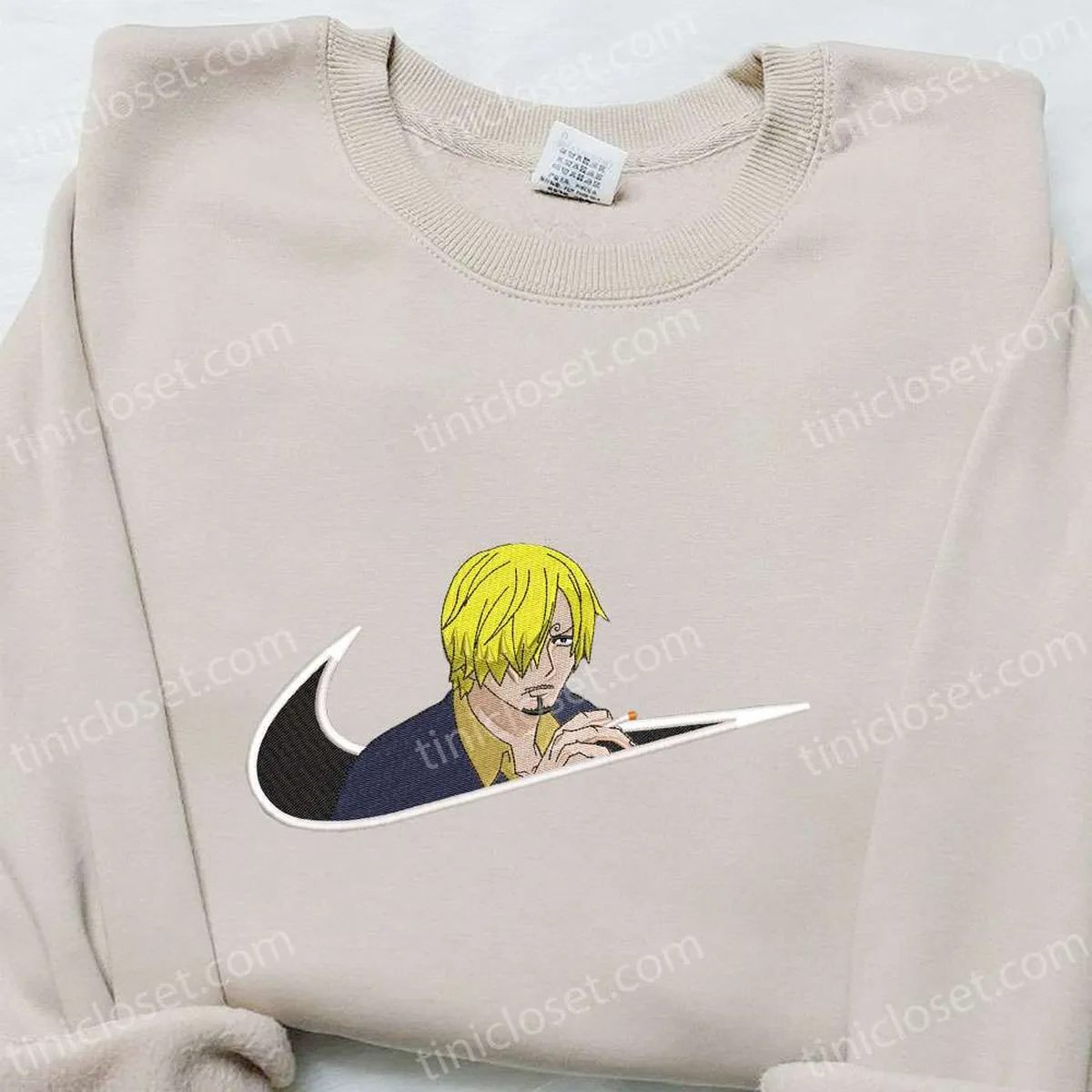 Swoosh x Sanji Anime Embroidered Hoodie, Cool Anime Clothing, Best Gift Ideas for Family