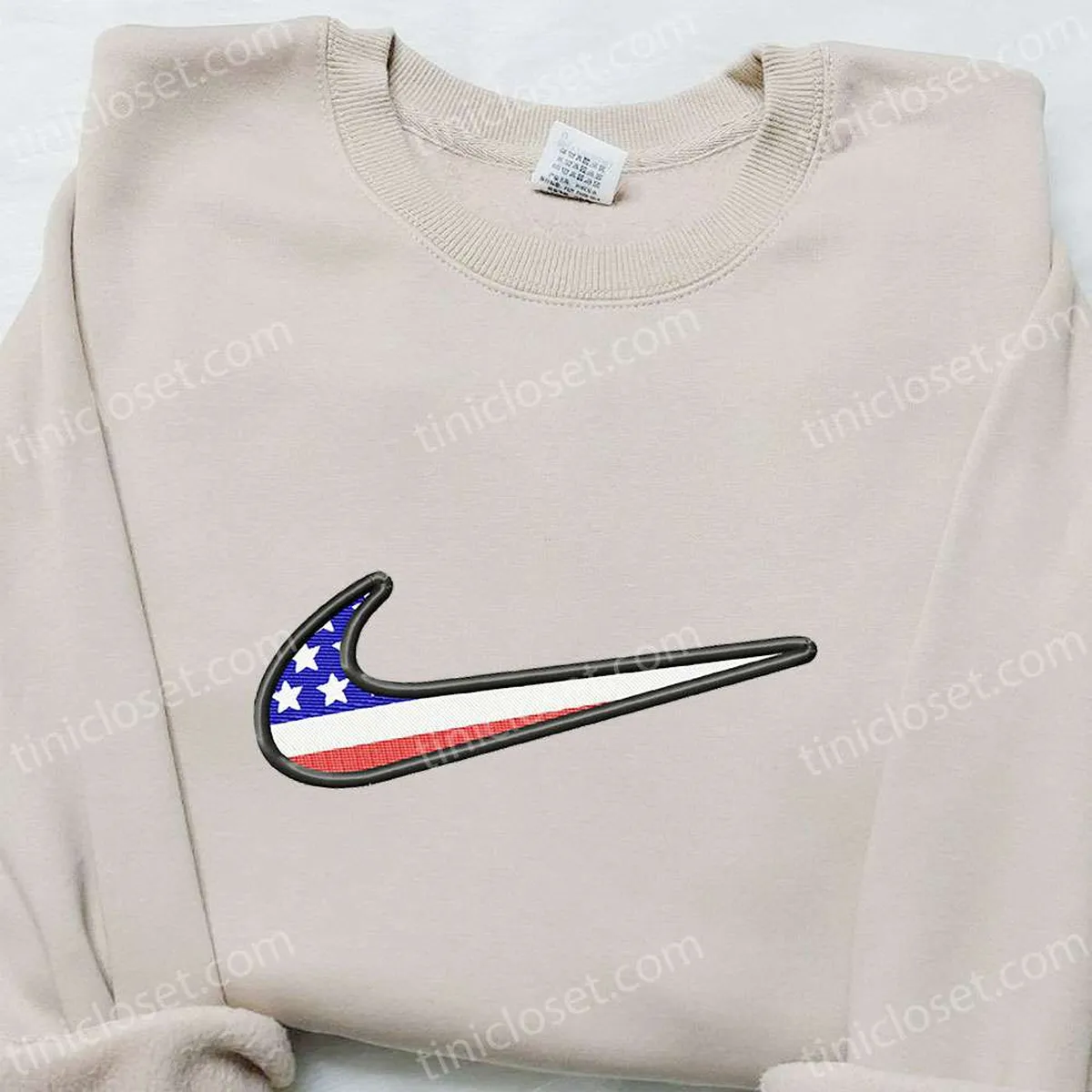 Swoosh x USA Embroidered Hoodie, National Flag Embroidered Hoodie, Best Gift Ideas for Family