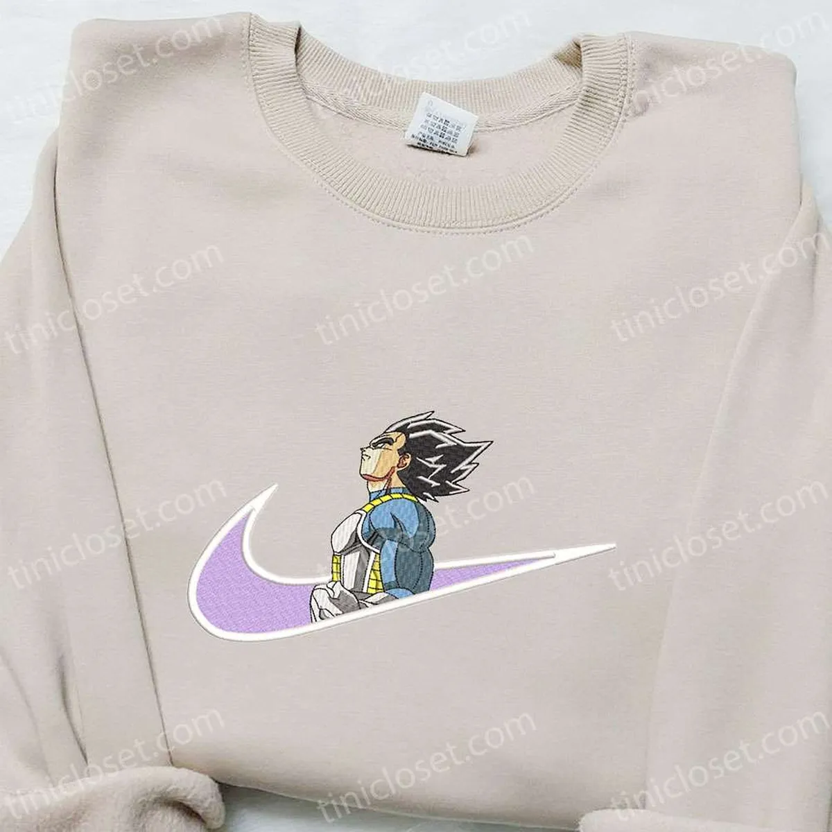 Swoosh x Vegeta Anime Embroidered Hoodie, Dragon Ball Embroidered Hoodie, Best Birthday Gift Ideas