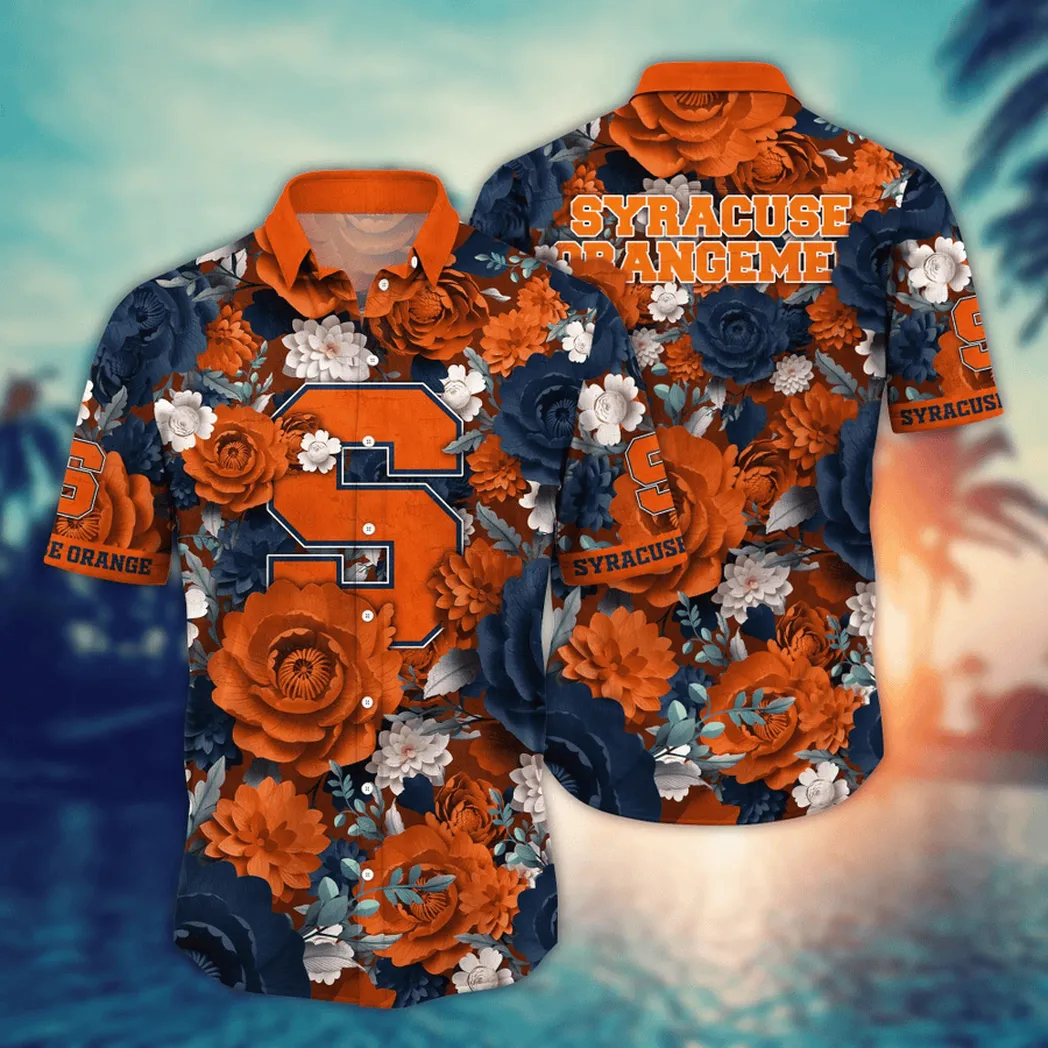 Syracuse Orange NCAA Flower Aloha Hawaiian Shirt, Custom Summer Football Shirts VPHWA2451153771