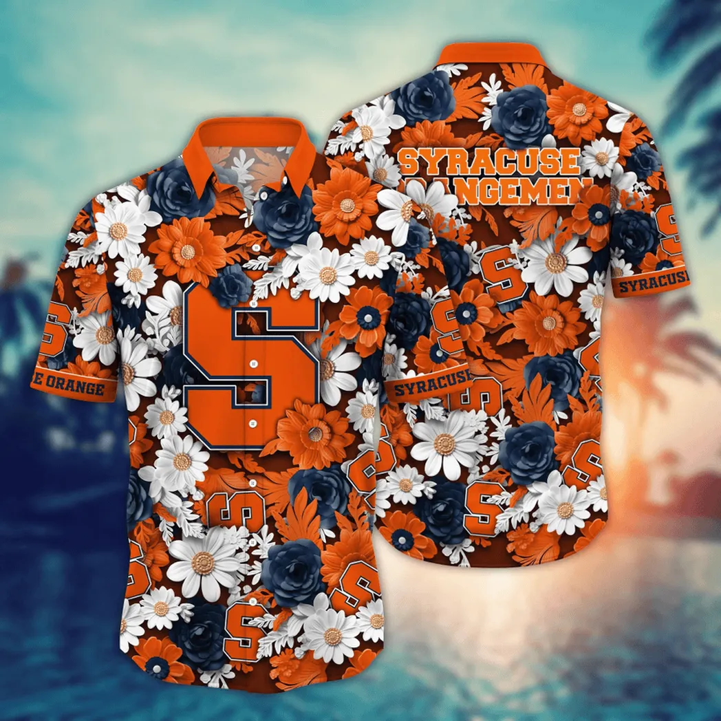 Syracuse Orange NCAA Flower Aloha Hawaiian Shirt, Summer Football Shirts VPHWA2451153979