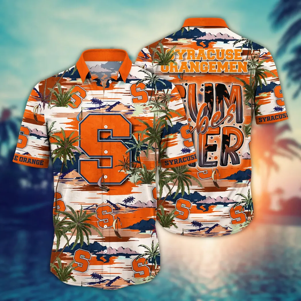 Syracuse Orange NCAA Flower Aloha Hawaiian Shirt, Summer Football Shirts VPHWA2451154010