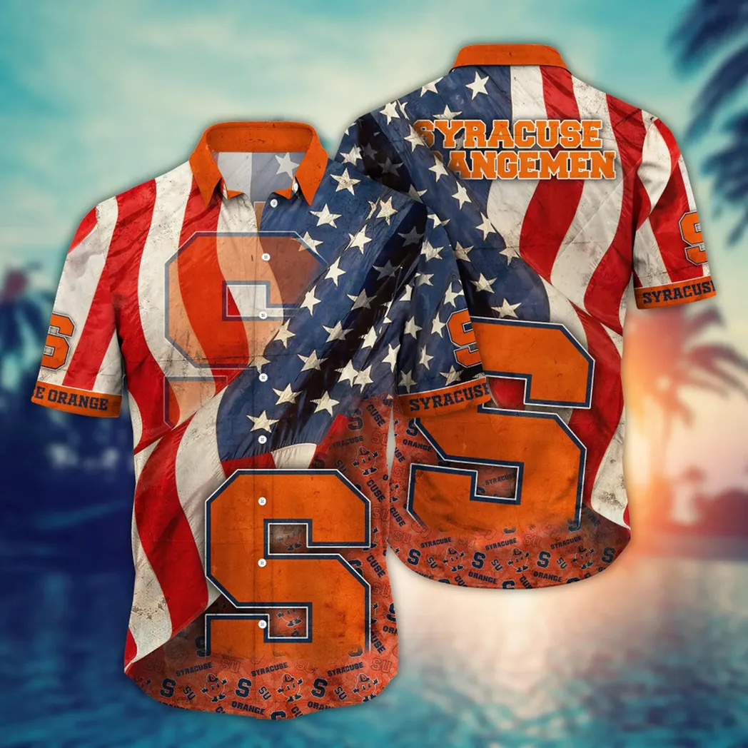 Syracuse Orange NCAA Flower Aloha Hawaiian Shirt, Summer Football Shirts VPHWA2451154262