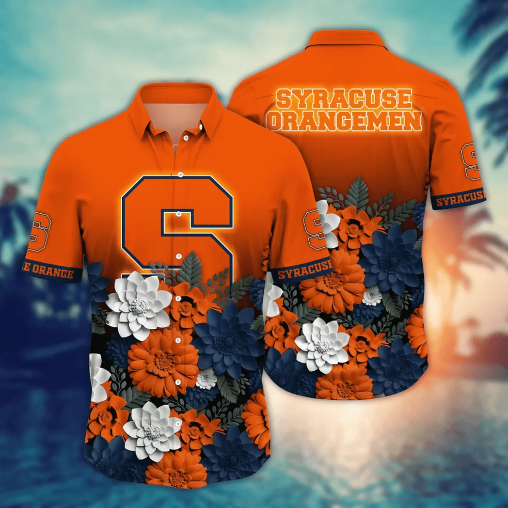 Syracuse Orange NCAA Flower Aloha Hawaiian Shirt, Summer Football Shirts VPHWA2451155079