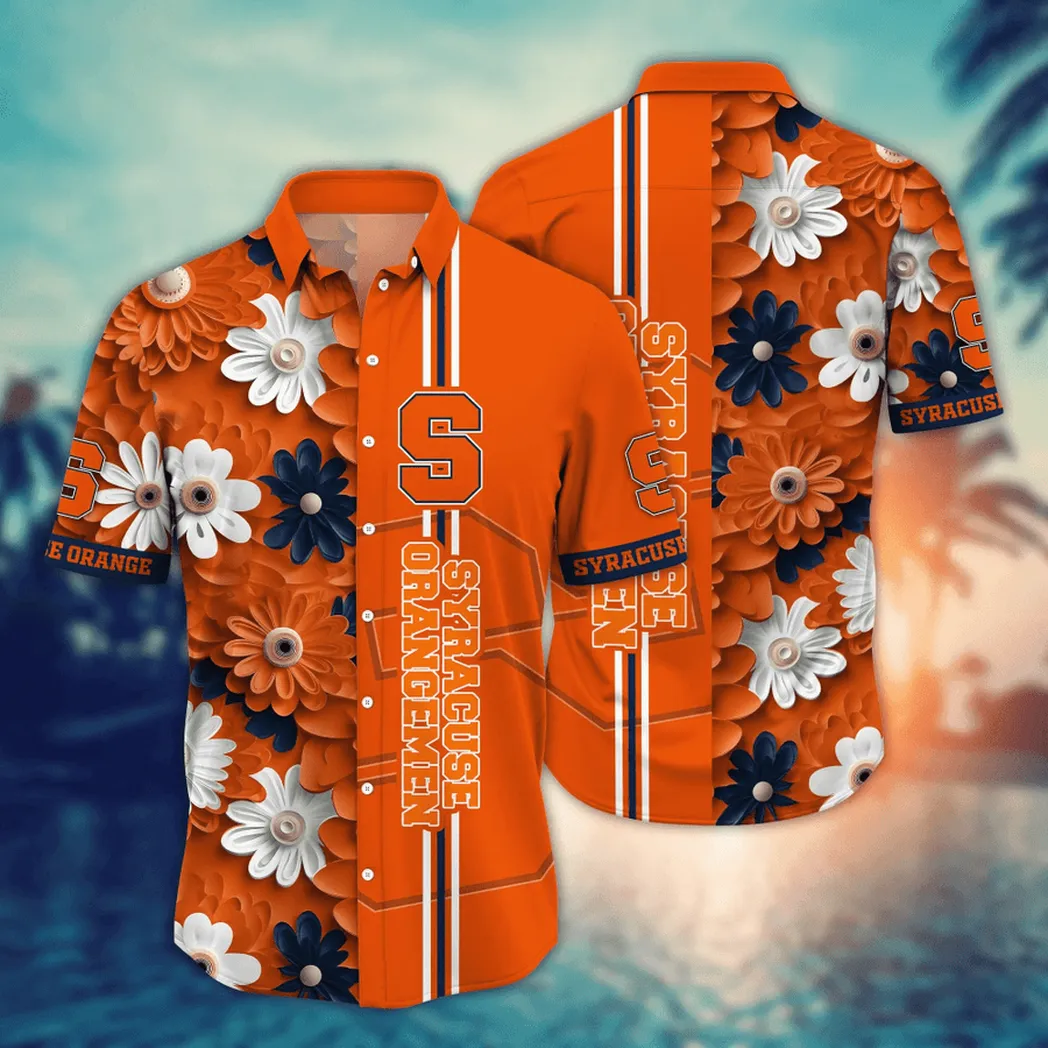 Syracuse Orange, Style Hot Trending Summer NCAA Flower Aloha Hawaiian Shirt, Summer Football Shirts VPHWA2451155177