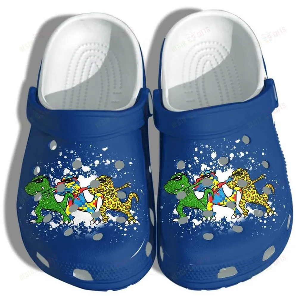 T-Rex Dinosaurs Autism Kids Crocs Classic Clogs