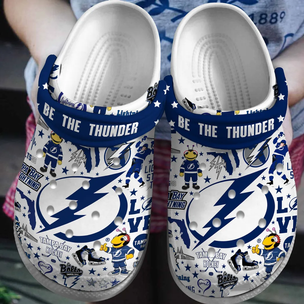 Tampa Bay Lightning NHL Sport Crocs Clogs