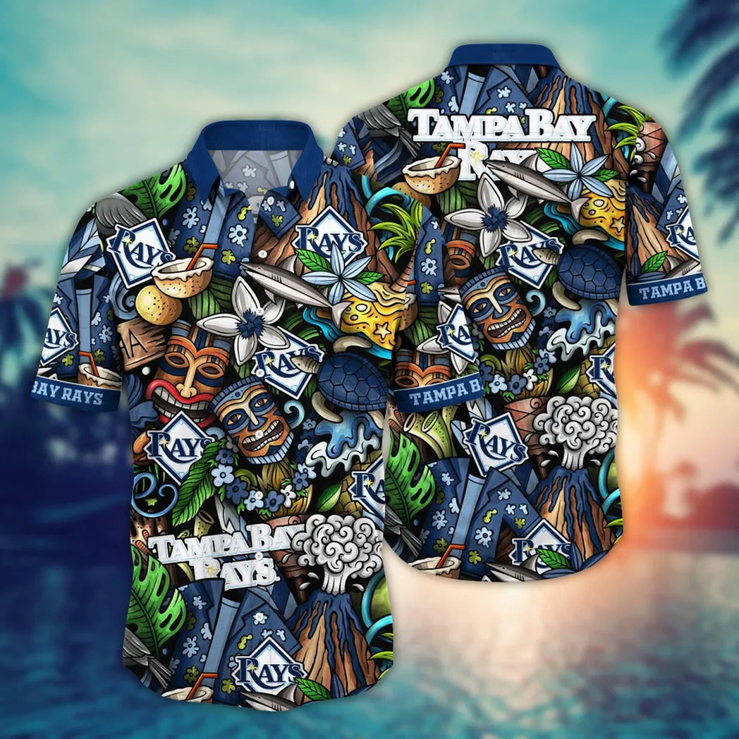 Tampa Bay Rays MLB Flower Aloha Hawaiian Shirt, Custom Summer Football Shirts VPHWA2451152751