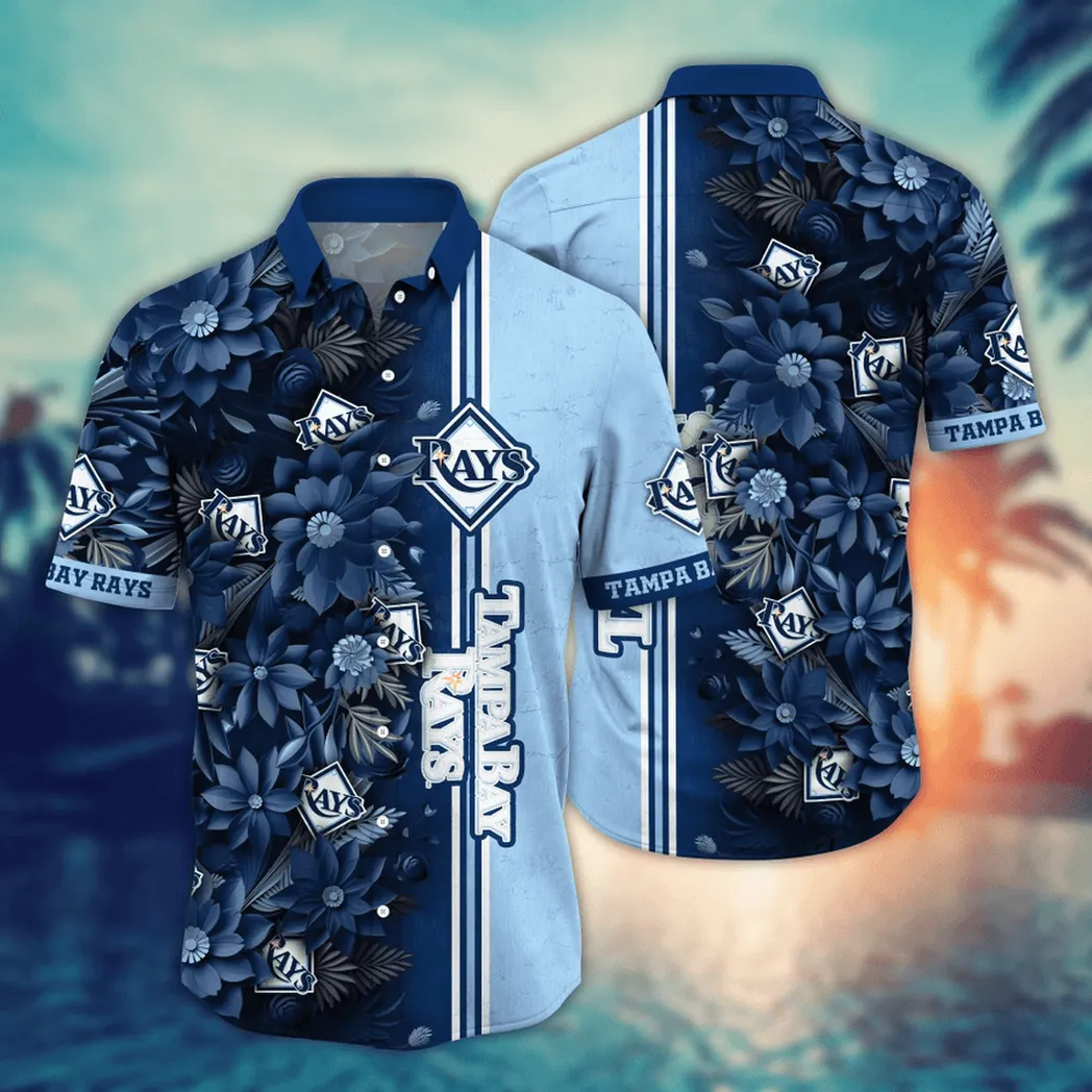 Tampa Bay Rays MLB Flower Aloha Hawaiian Shirt, Custom Summer Football Shirts VPHWA2451153208