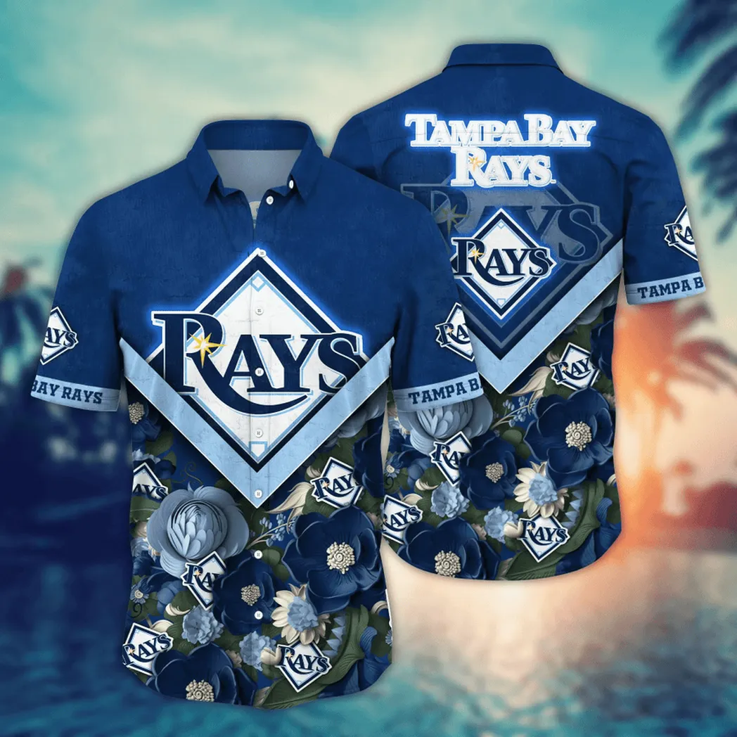 Tampa Bay Rays MLB Flower Aloha Hawaiian Shirt, Custom Summer Football Shirts VPHWA2451154842