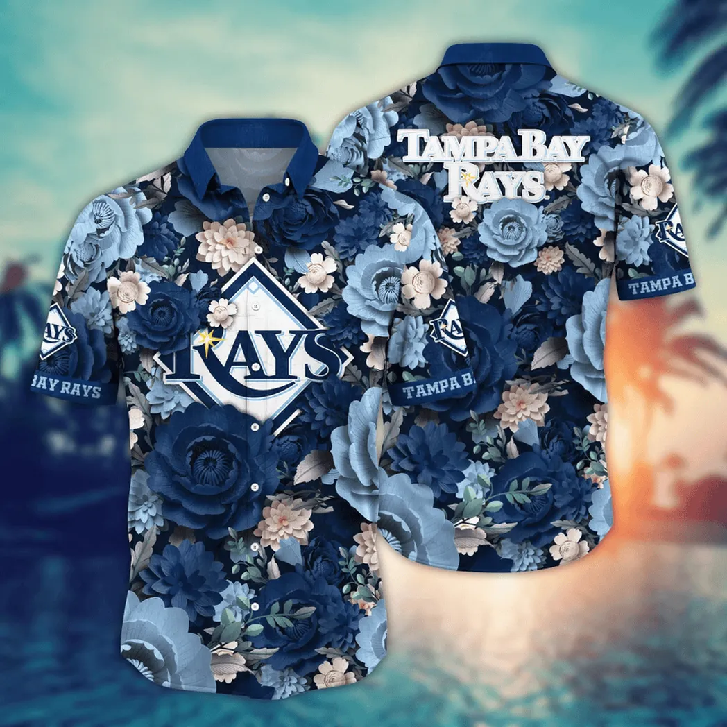 Tampa Bay Rays MLB Flower Aloha Hawaiian Shirt, Custom Summer Football Shirts VPHWA2451154847