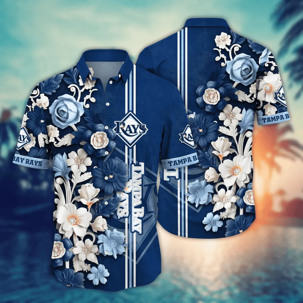 Tampa Bay Rays MLB Flower Aloha Hawaiian Shirt, Summer Football Shirts VPHWA2451155033