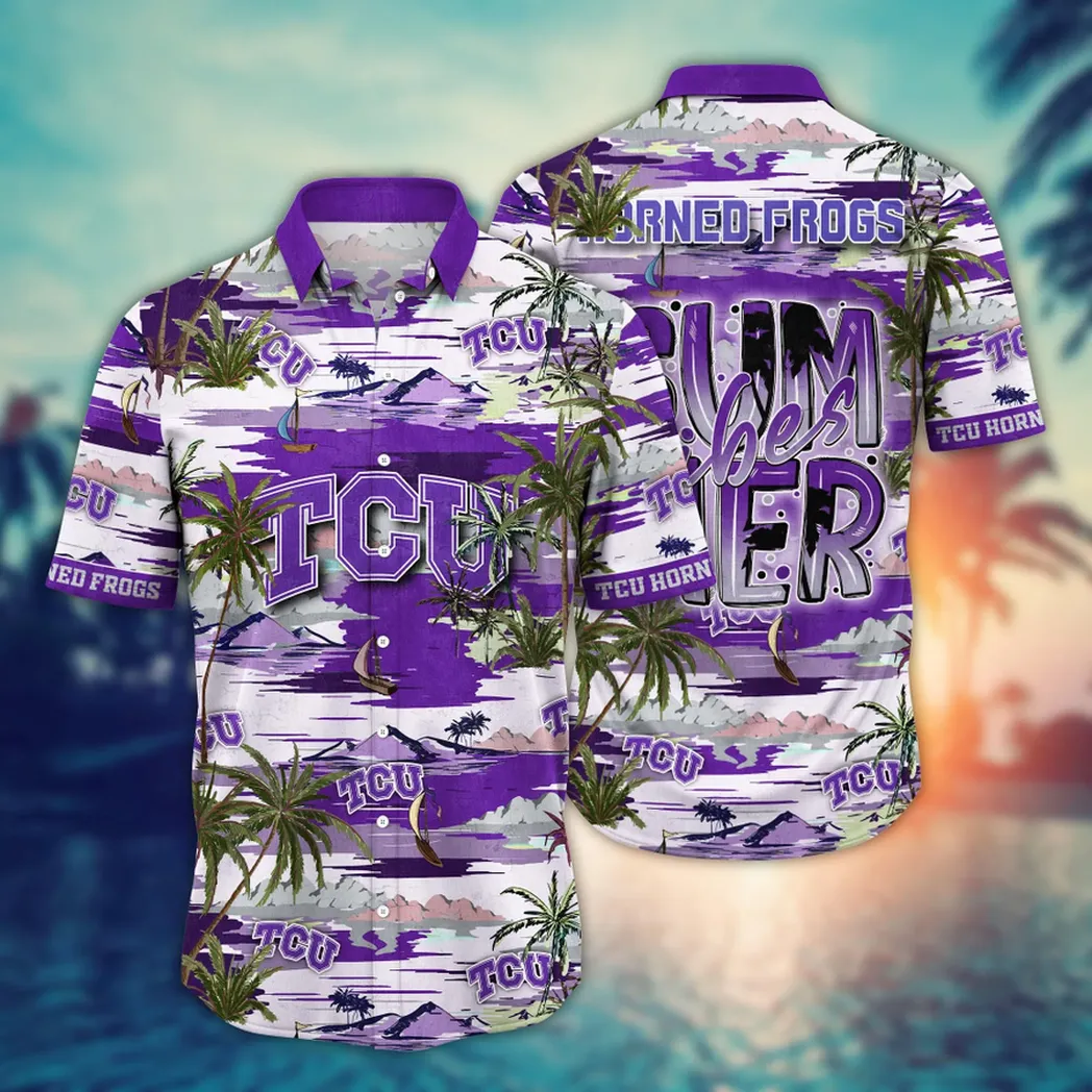 TCU Horned Frogs NCAA Flower Aloha Hawaiian Shirt, Summer Football Shirts VPHWA2451154049