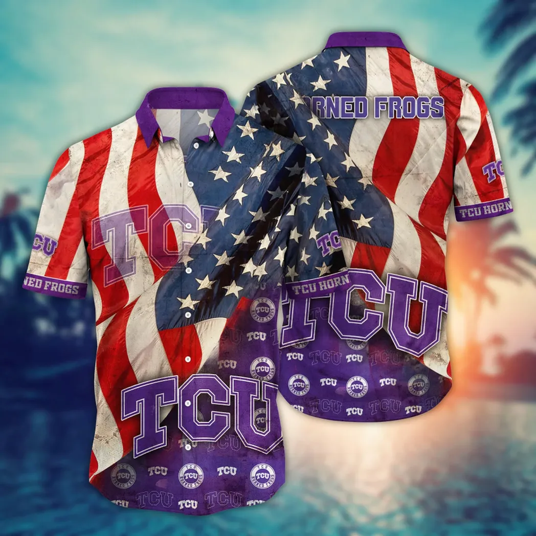 TCU Horned Frogs NCAA Flower Aloha Hawaiian Shirt, Summer Football Shirts VPHWA2451154108