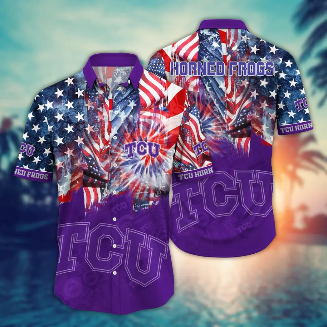 TCU Horned Frogs NCAA Flower Aloha Hawaiian Shirt, Summer Football Shirts VPHWA2451154178