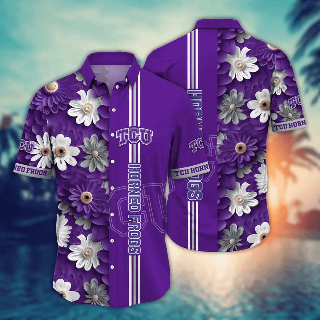 TCU Horned Frogs, Style Hot Trending Summer NCAA Flower Aloha Hawaiian Shirt, Summer Football Shirts VPHWA2451155139