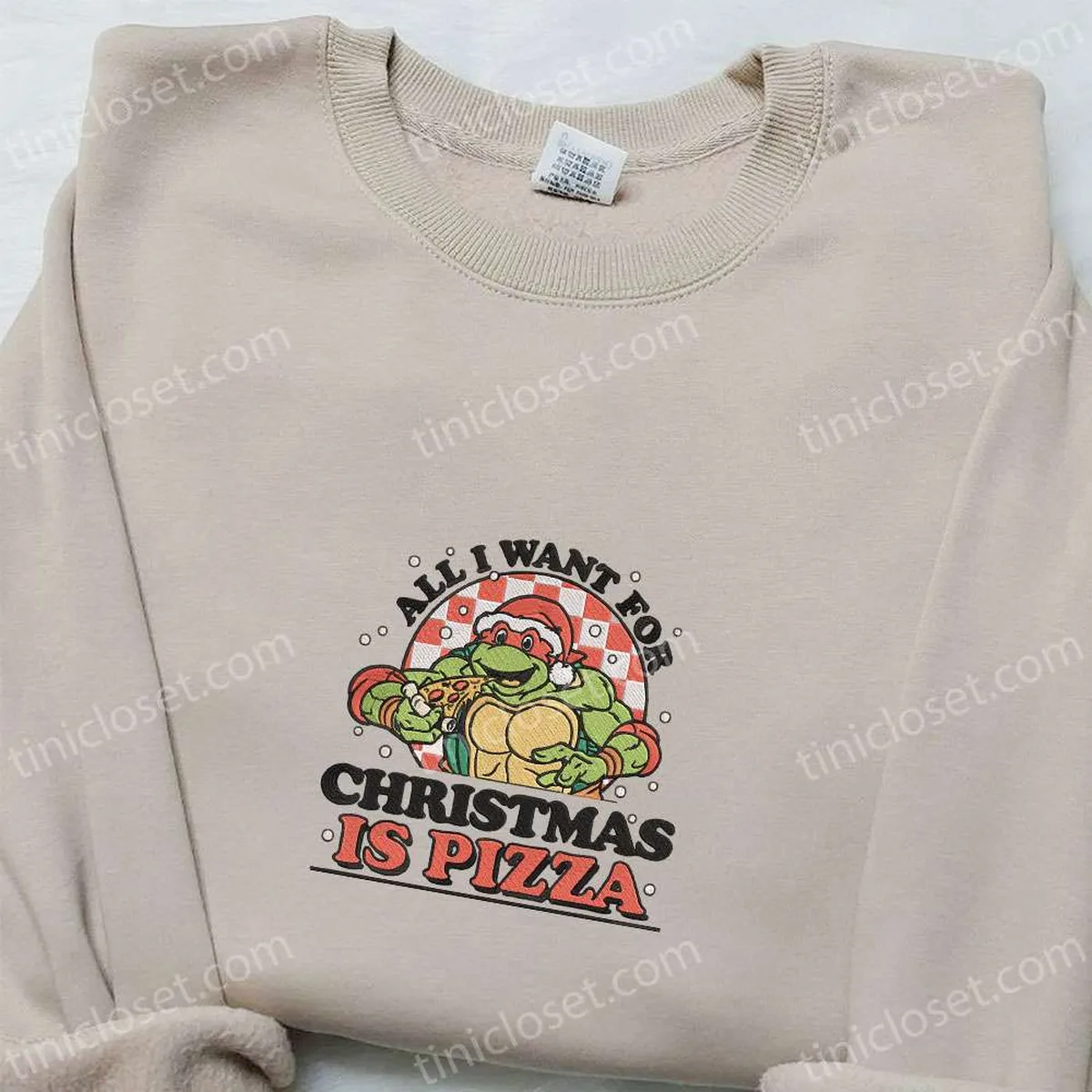 Teenage Mutant Ninja Turtles Christmas Embroidered Sweatshirt, Movie Merry Christmas Embroidered Shirt, Best Christmas Day Gift Ideas