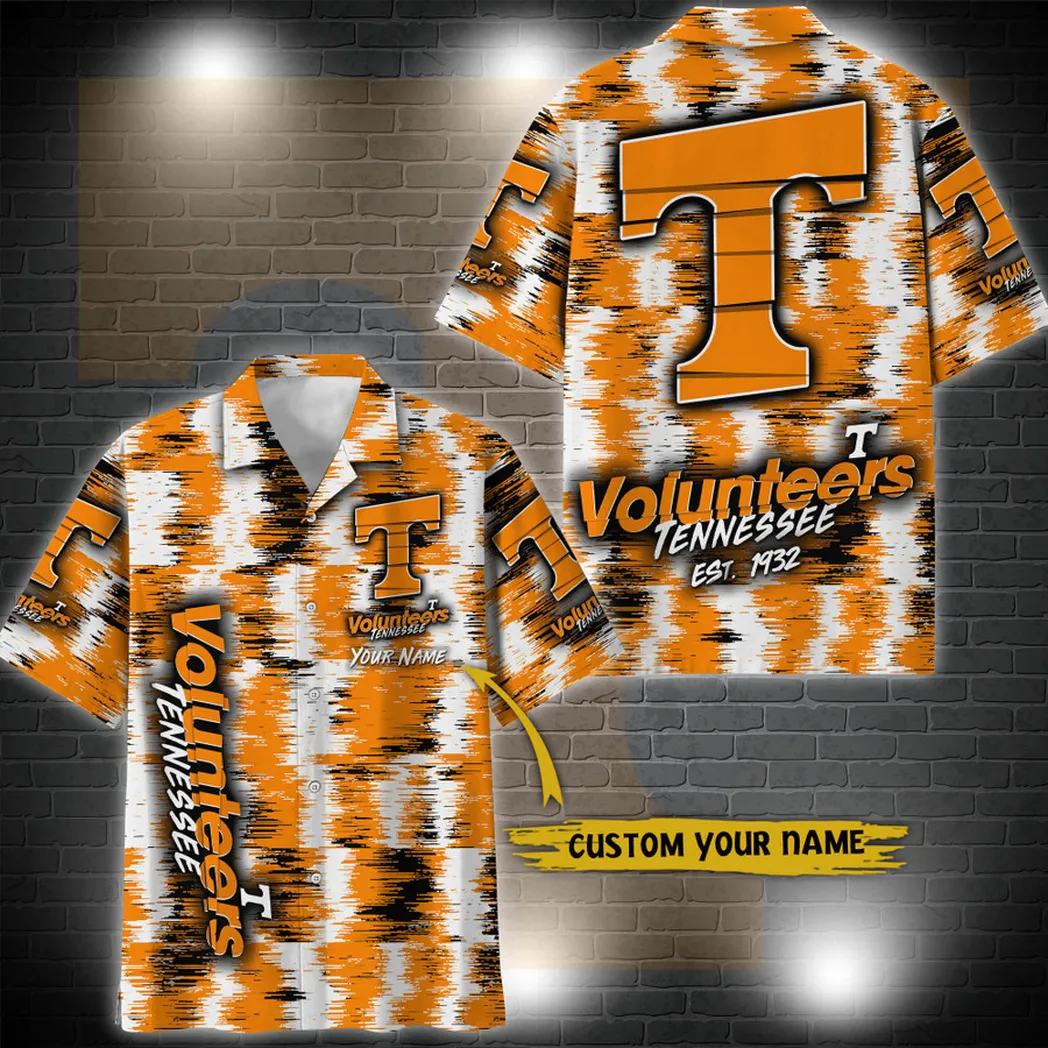 Tennessee Volunteers Aloha Hawaiian Shirt Custom Your Name, Sport 3D Shirt, Gift For Fan VPHWA2451152027