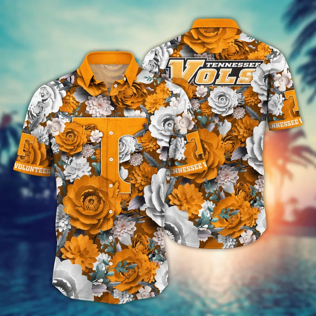 Tennessee Volunteers NCAA Flower Aloha Hawaiian Shirt, Custom Summer Football Shirts VPHWA2451153691