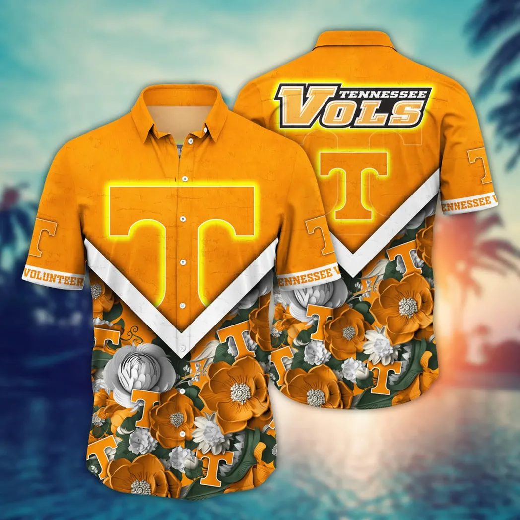 Tennessee Volunteers NCAA Flower Aloha Hawaiian Shirt, Custom Summer Football Shirts VPHWA2451153699