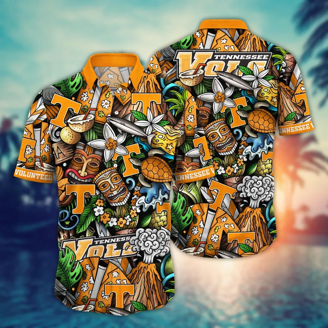 Tennessee Volunteers NCAA Flower Aloha Hawaiian Shirt, Custom Summer Football Shirts VPHWA2451154311