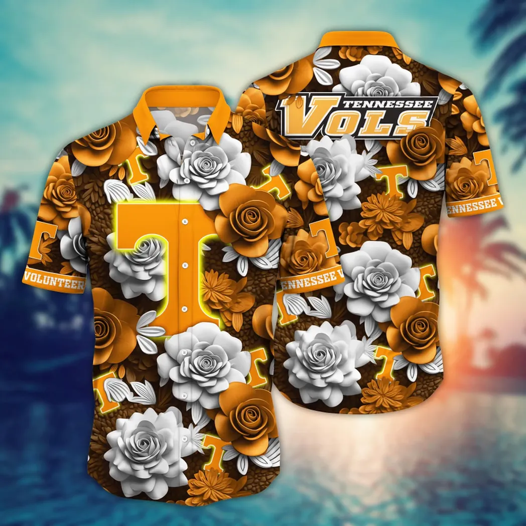 Tennessee Volunteers NCAA Flower Aloha Hawaiian Shirt, Summer Football Shirts VPHWA2451153940